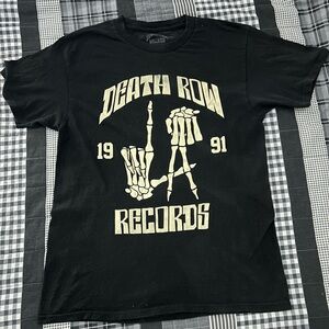 Death Row Records Vintage 1991 Black T-Shirt for Men/Women. Size: Large.
